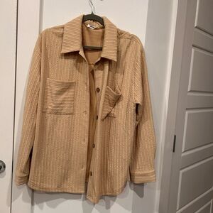 Tan Textured Women's Jacket